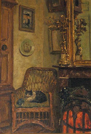 Georges Jansoone Interior with sleeping cat